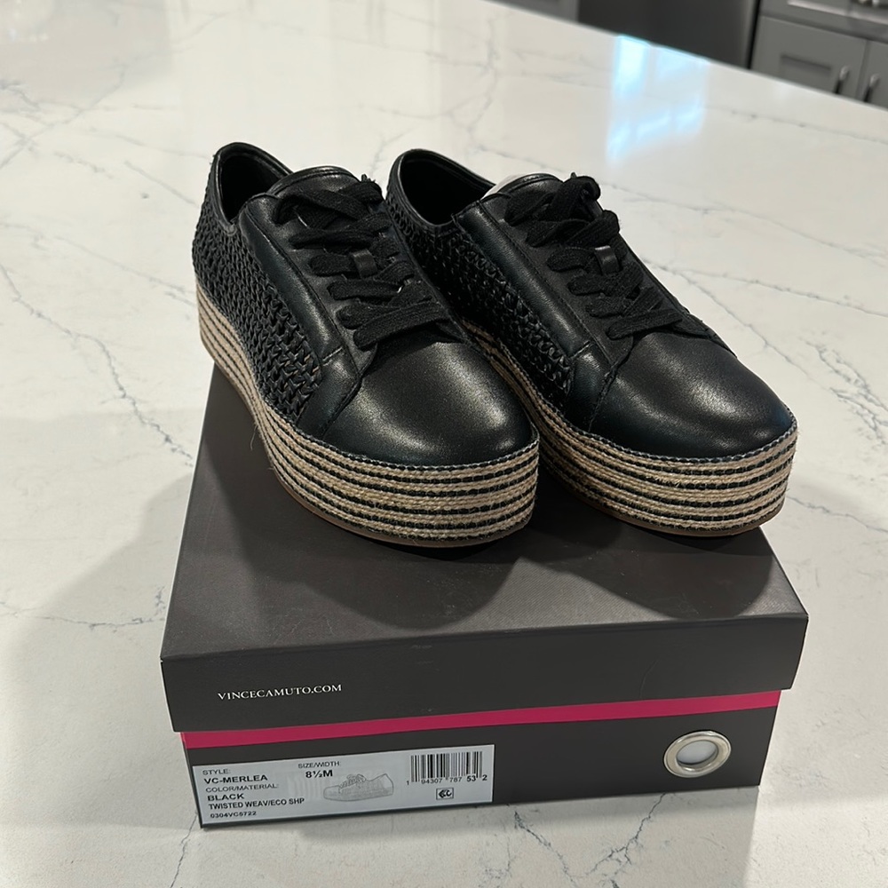 Vince Camuto platform twisted weave laced shoe - Sz 8.5